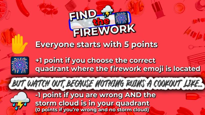 Find the Firework - 4 Corners Game